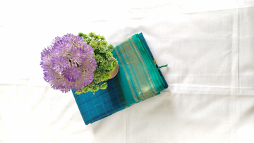 Chettinad Cotton Saree with Zari Border Work
