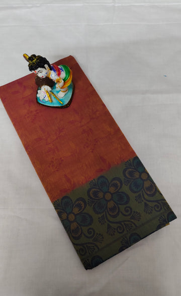 Kovai Negamam Cotton Saree with Floral Border