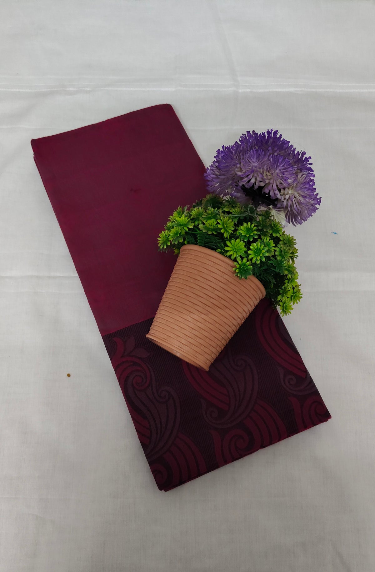 Kovai Negamam Maroon Cotton Saree