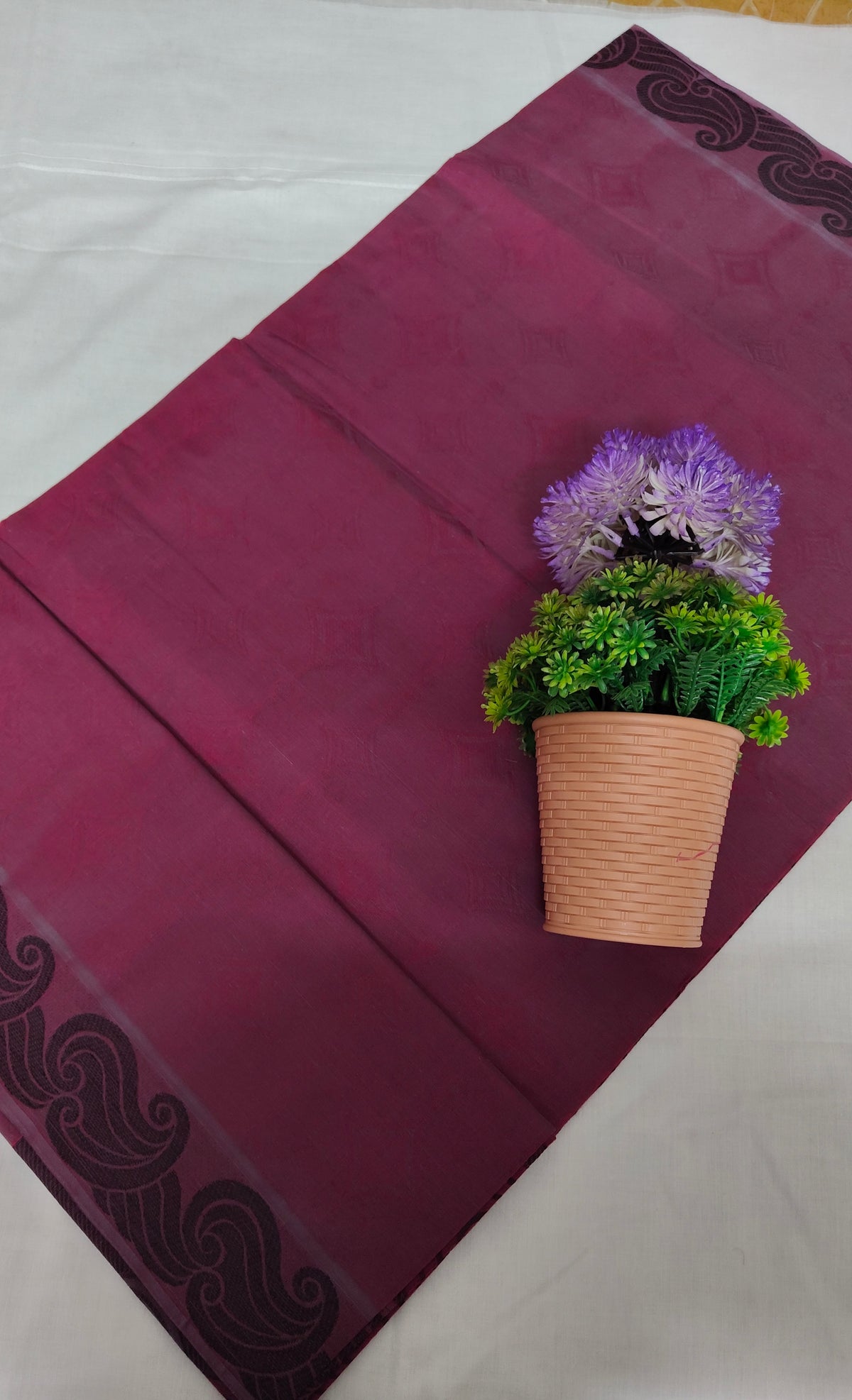 Kovai Negamam Maroon Cotton Saree
