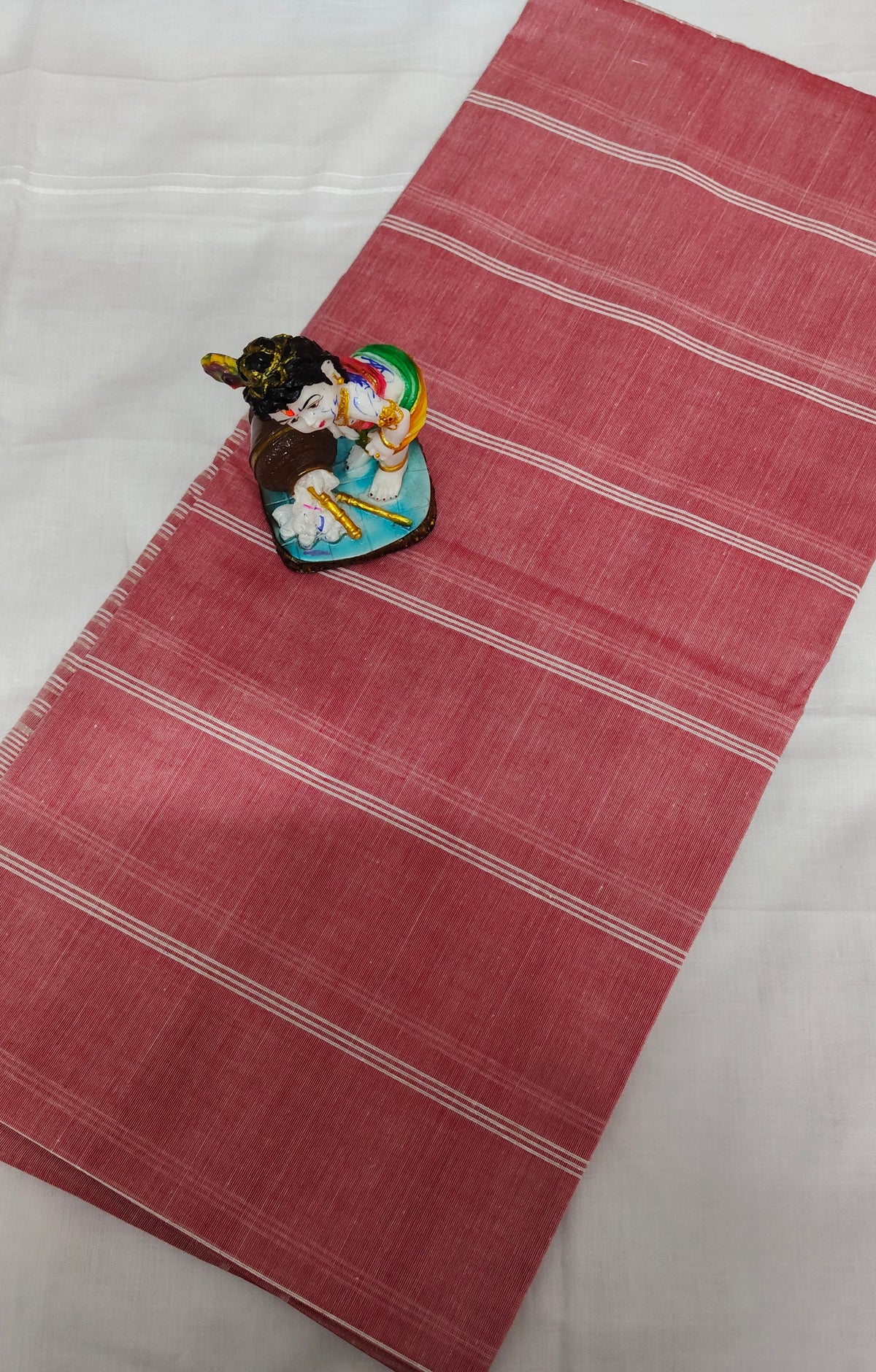 Lilac Cotton Saree with Stripes