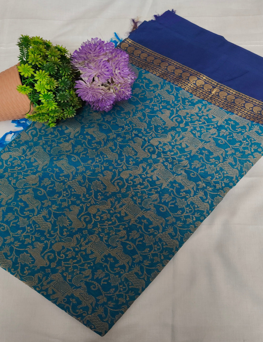 Chettinad Vanasingaram Silk Saree with Blouse