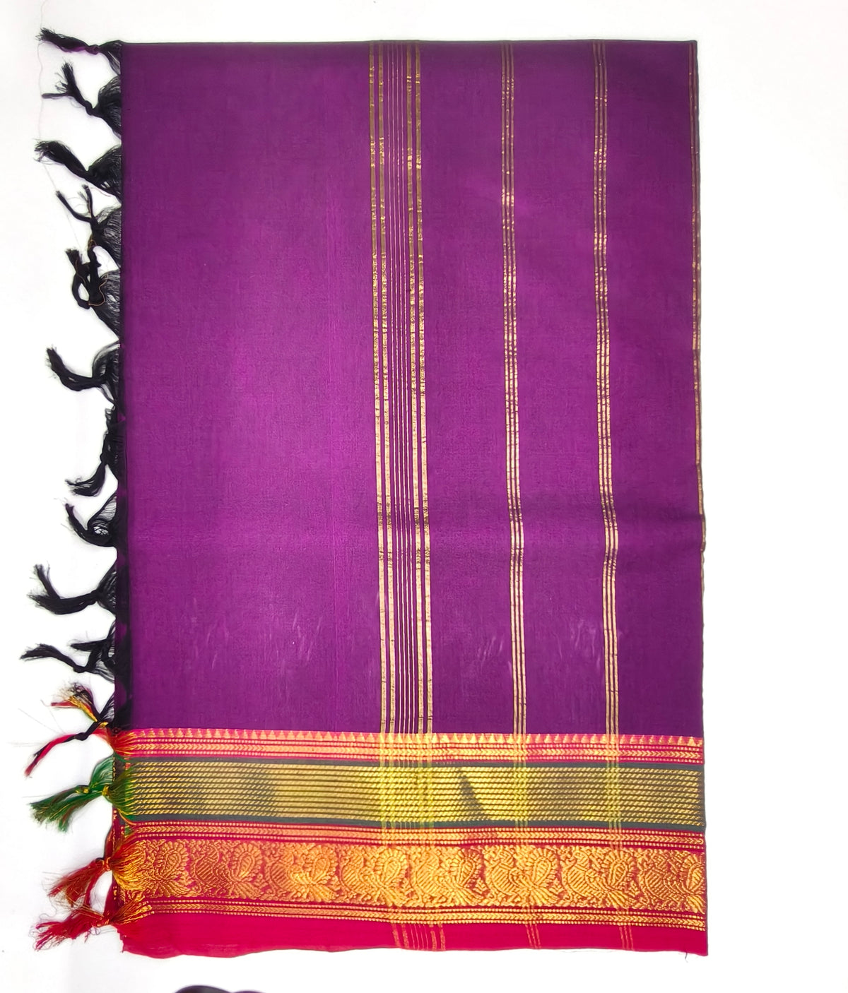 Chettinad Handloom Cotton Saree with Zari Border