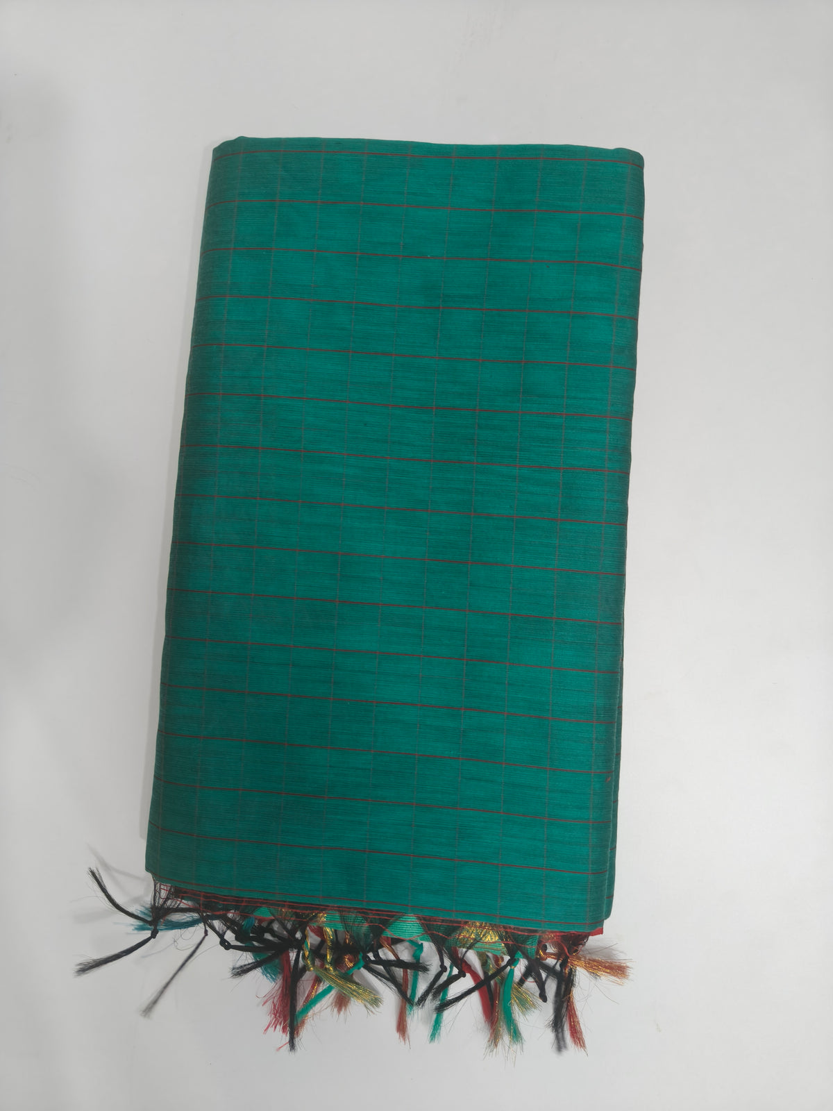 Chettinad Cotton Checked Saree with Zari Border