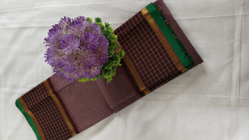 Chettinad Cotton Saree with Zari Border