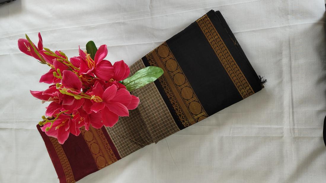 Chettinad Cotton Saree with Zari Border